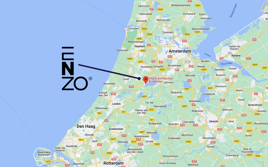 ENZO architectuur N interieur map route contact